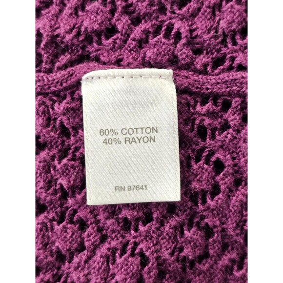 ALK Women's Small J.Jill Tunic Length Open Front 3/4 Sleeve Cardigan Sweater EUC - Picture 9 of 10